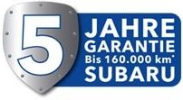 5-Jahre-Garantie für Subaru Neuwagen bis 160.000 km